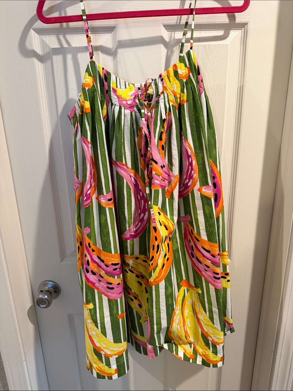Banana Tropical-Print 100% Cotton Mini Dress 🍌